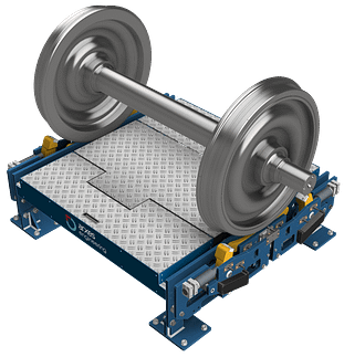 Rollstand - für Eisenbahnradsätze Rollstand fuer Eisenbahnradsaetze
